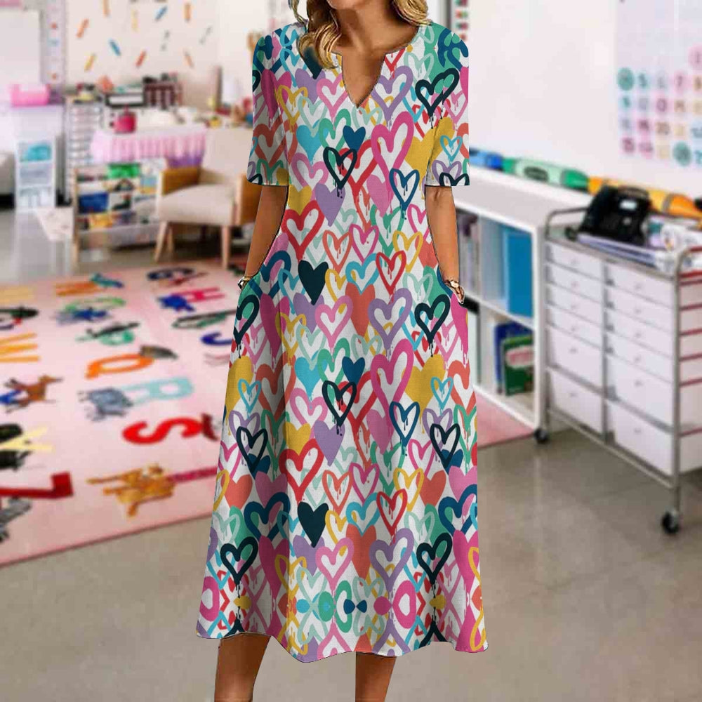 Love Students With Heart Dress