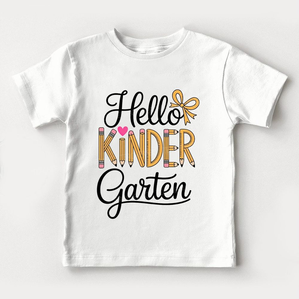 Personalized Grade Pencils And Kindergarten Days Toddler T-shirts