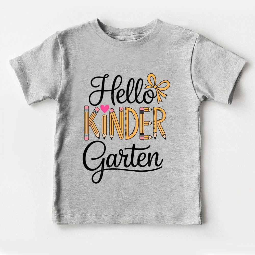 Personalized Grade Pencils And Kindergarten Days Toddler T-shirts