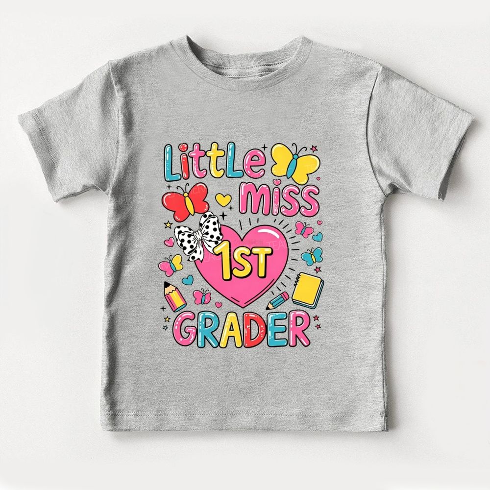 Personalized Grade Little Miss 1st Grader Kindergarten Toddler T-shirts