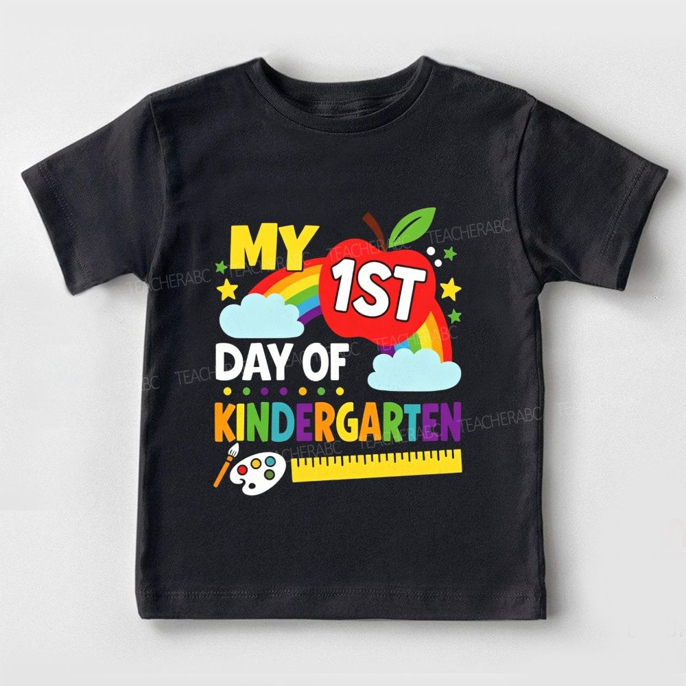 Personalized Grade My 1st Day Of Kindergarten Adventure Begins Toddler T-shirts