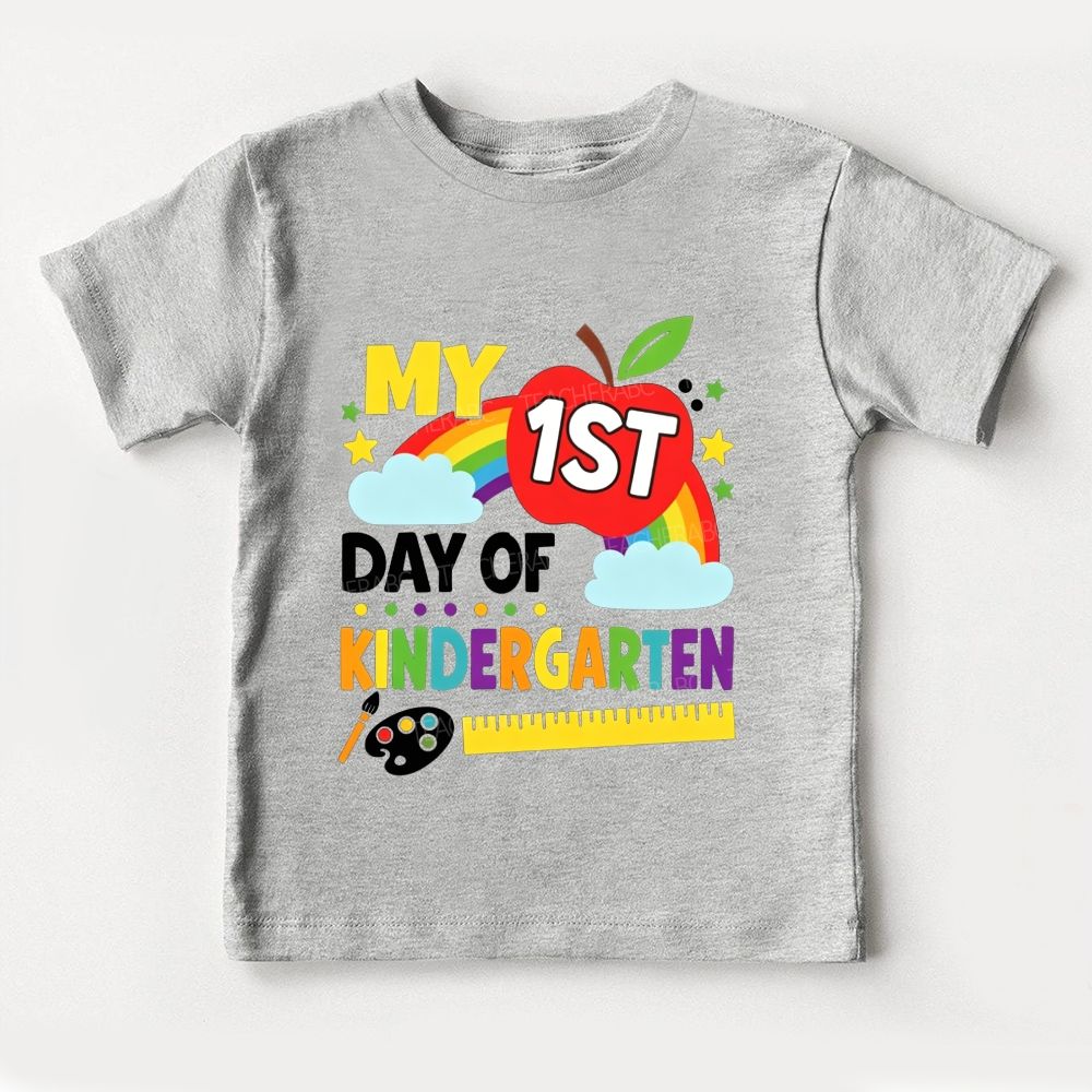 Personalized Grade My 1st Day Of Kindergarten Adventure Begins Toddler T-shirts