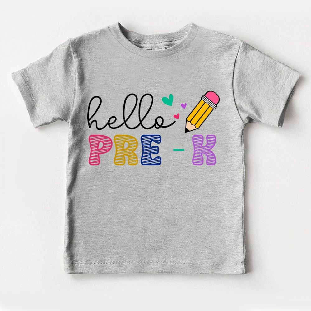 Personalized Grade Hello Pre-K Ready For Fun Toddler T-shirts