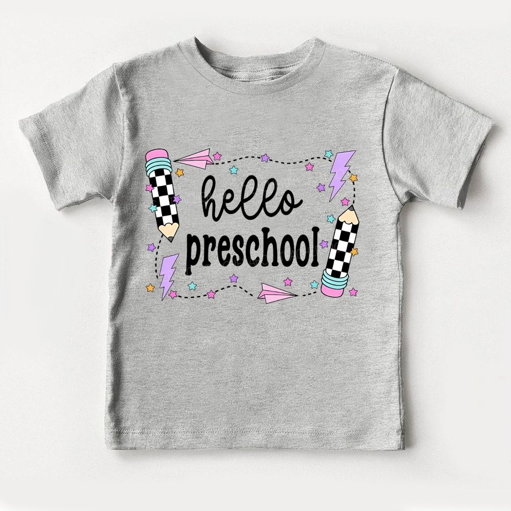 Personalized Grade Hello Preschool Ready Toddler T-shirts