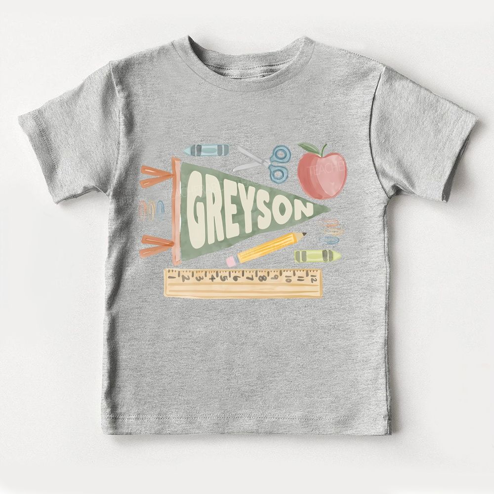 Personalized Name Kindergarten School Ready Toddler T-shirts