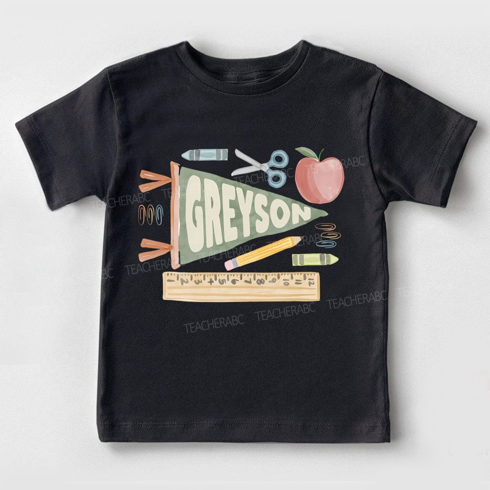 Personalized Name Kindergarten School Ready Toddler T-shirts