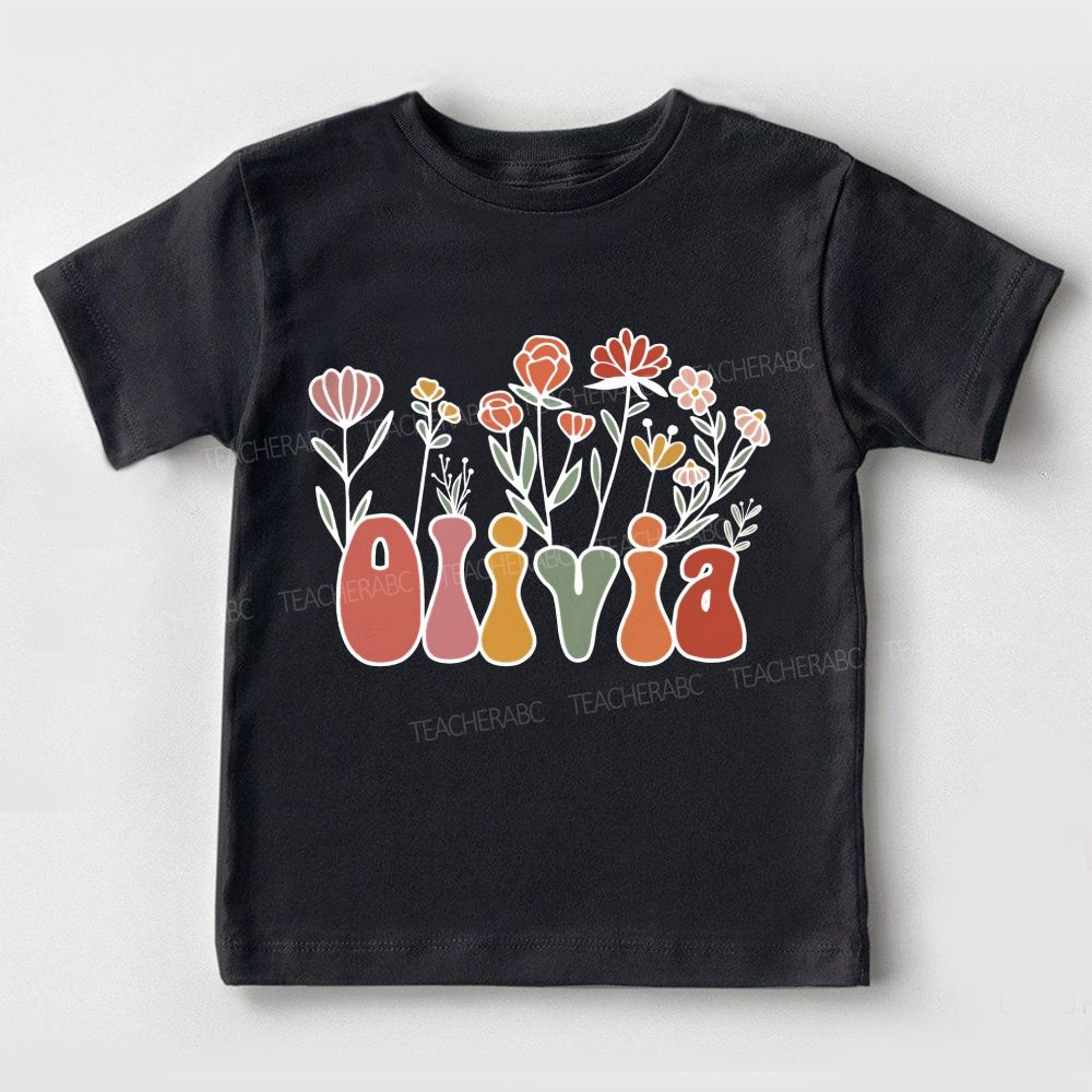 Personalized Name Growing In Kindergarten Toddler T-shirts