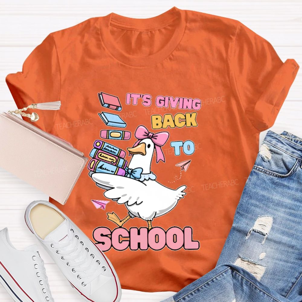 It's Giving Back To School Teacher T-shirt