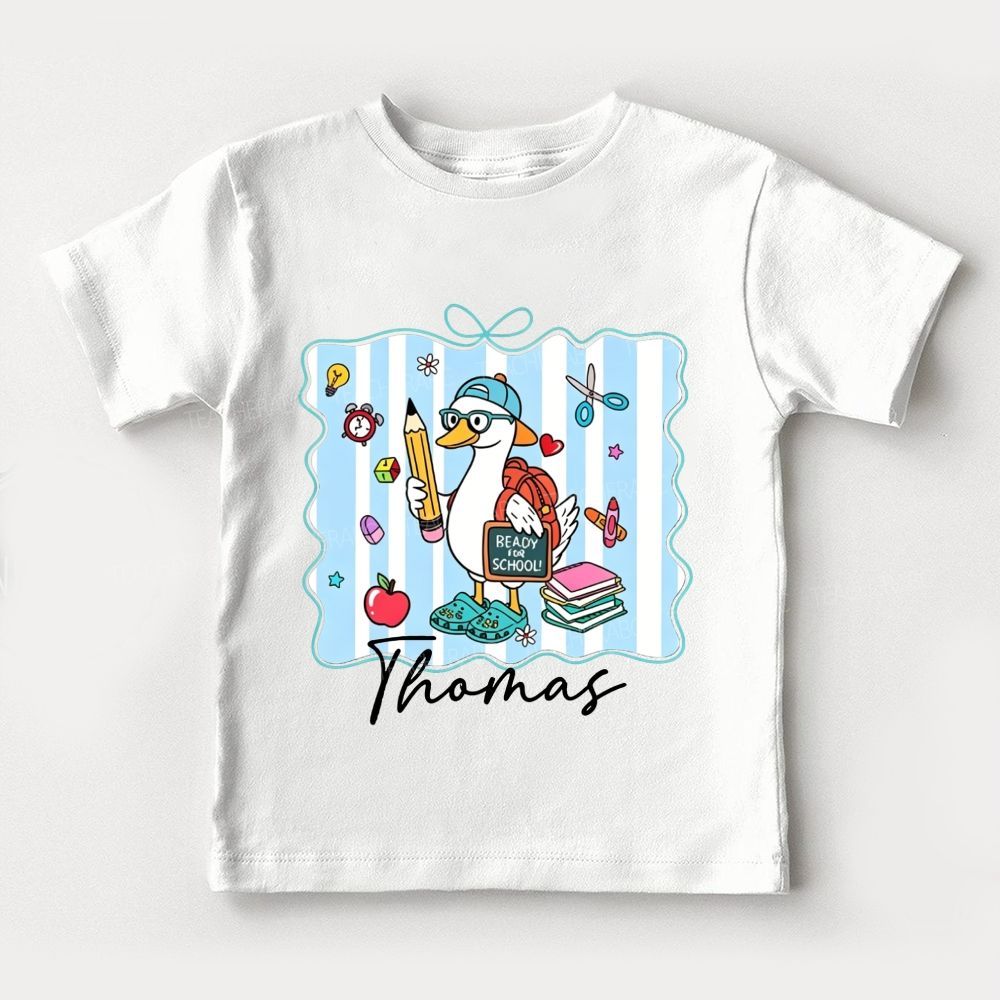Personalized Name Ready For School Let'S Learn Toddler T-shirts