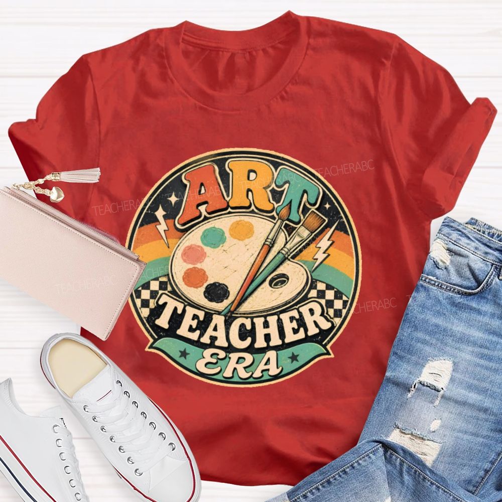 Art Teacher Era Graphics Teacher T-shirt