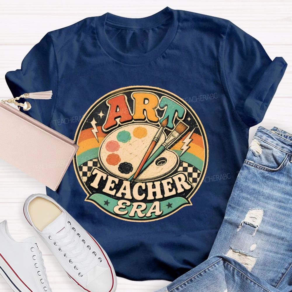 Art Teacher Era Graphics Teacher T-shirt