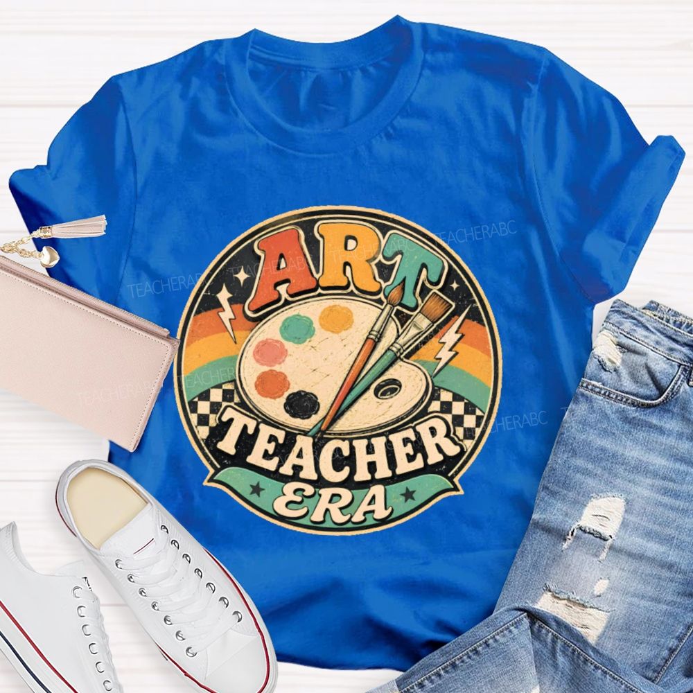 Art Teacher Era Graphics Teacher T-shirt