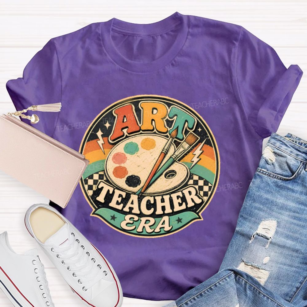 Art Teacher Era Graphics Teacher T-shirt