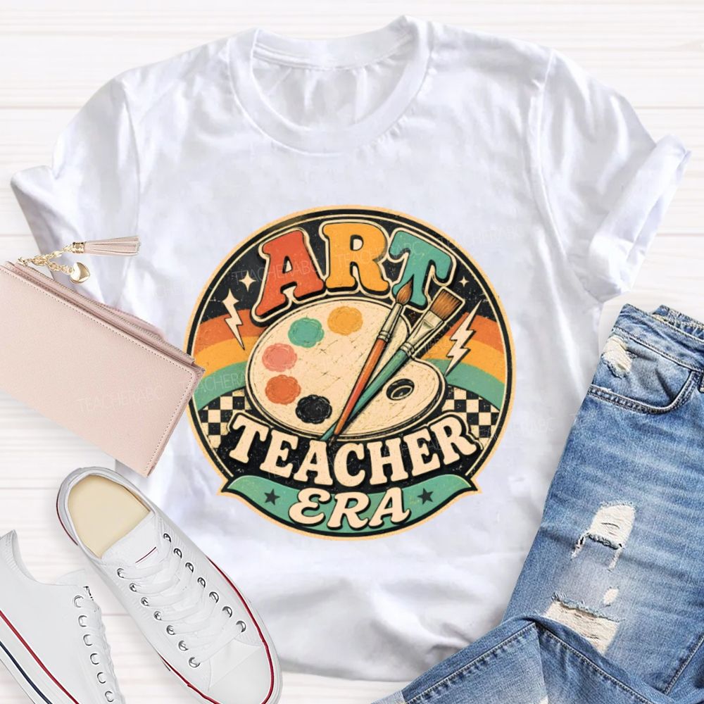 Art Teacher Era Graphics Teacher T-shirt