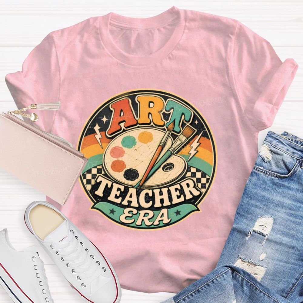 Art Teacher Era Graphics Teacher T-shirt