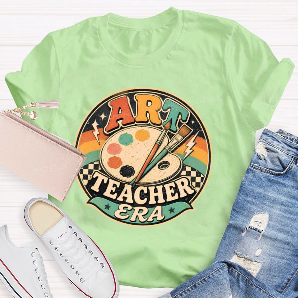 Art Teacher Era Graphics Teacher T-shirt
