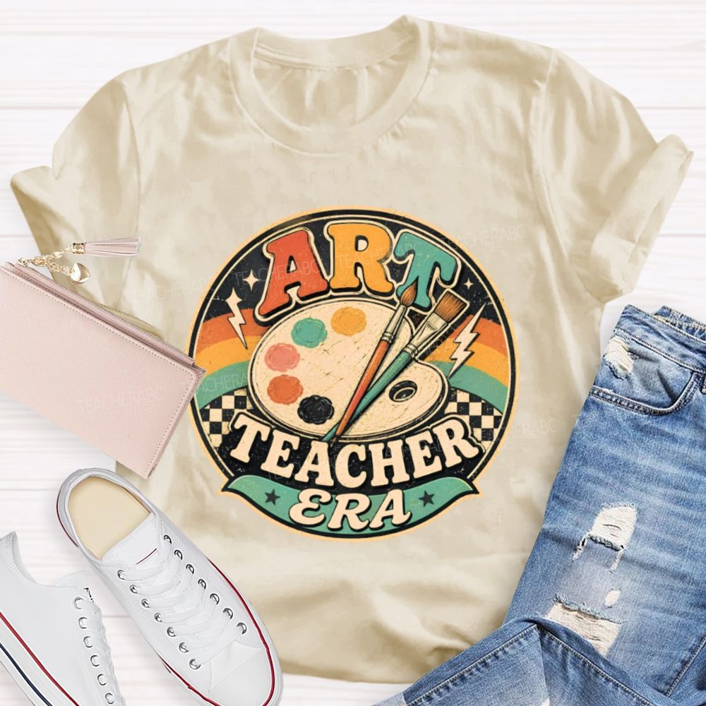 Art Teacher Era Graphics Teacher T-shirt