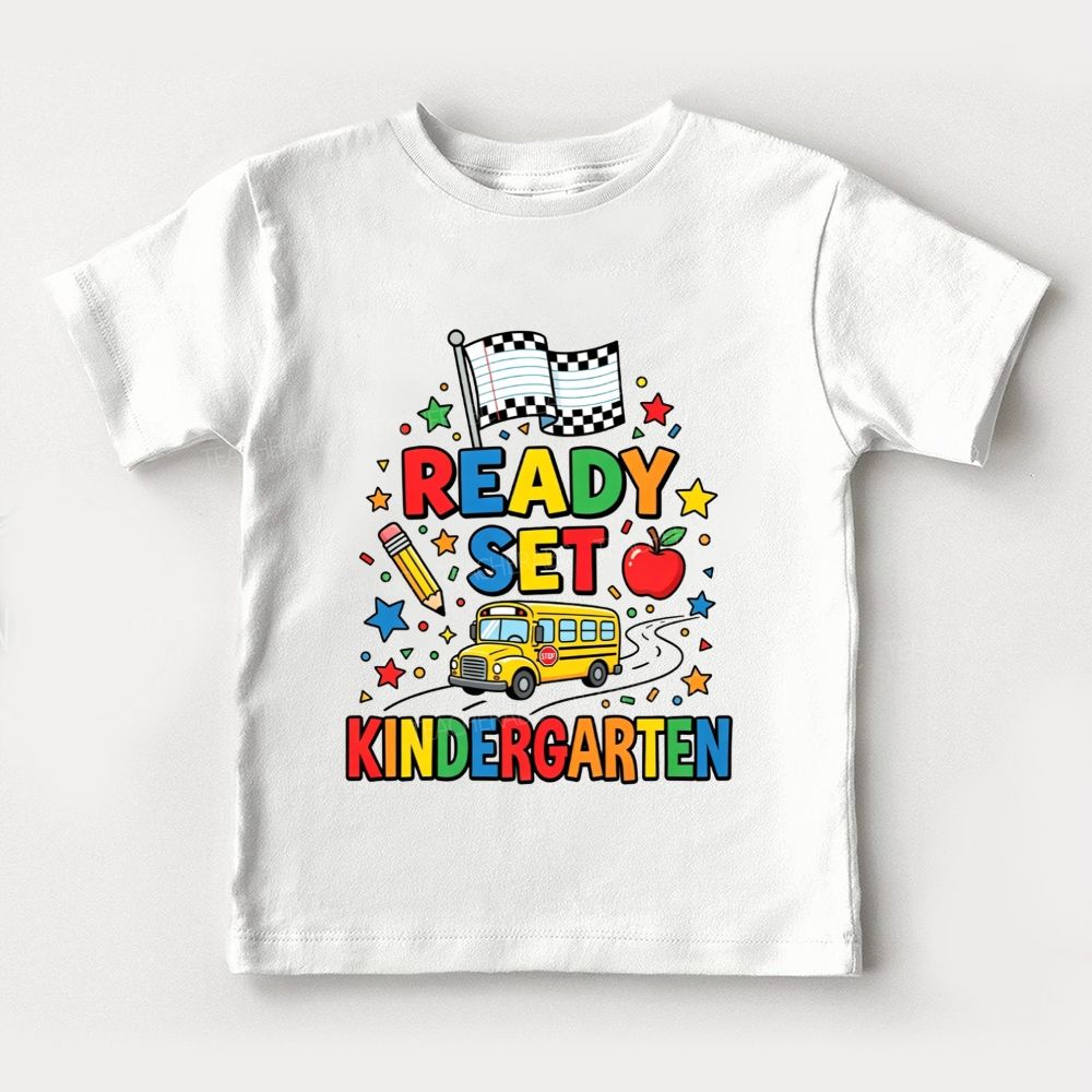 Personalized Grade Ready Set Kindergarten Toddler T-shirts