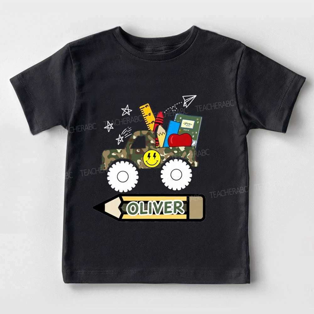 Personalized Name Kindergarten Ready For School Toddler T-shirts