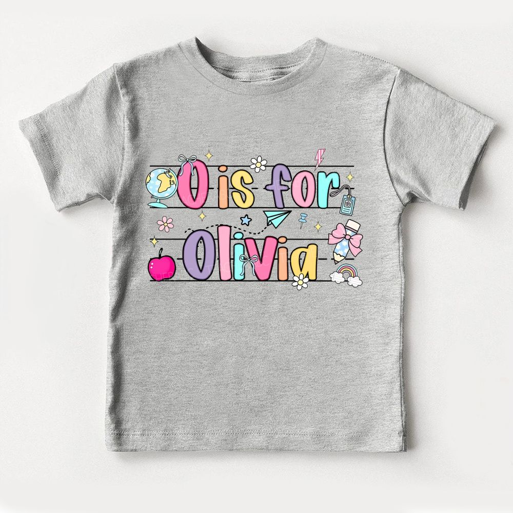 Personalized Name Little Learner Bows And School Vibes Toddler T-shirts
