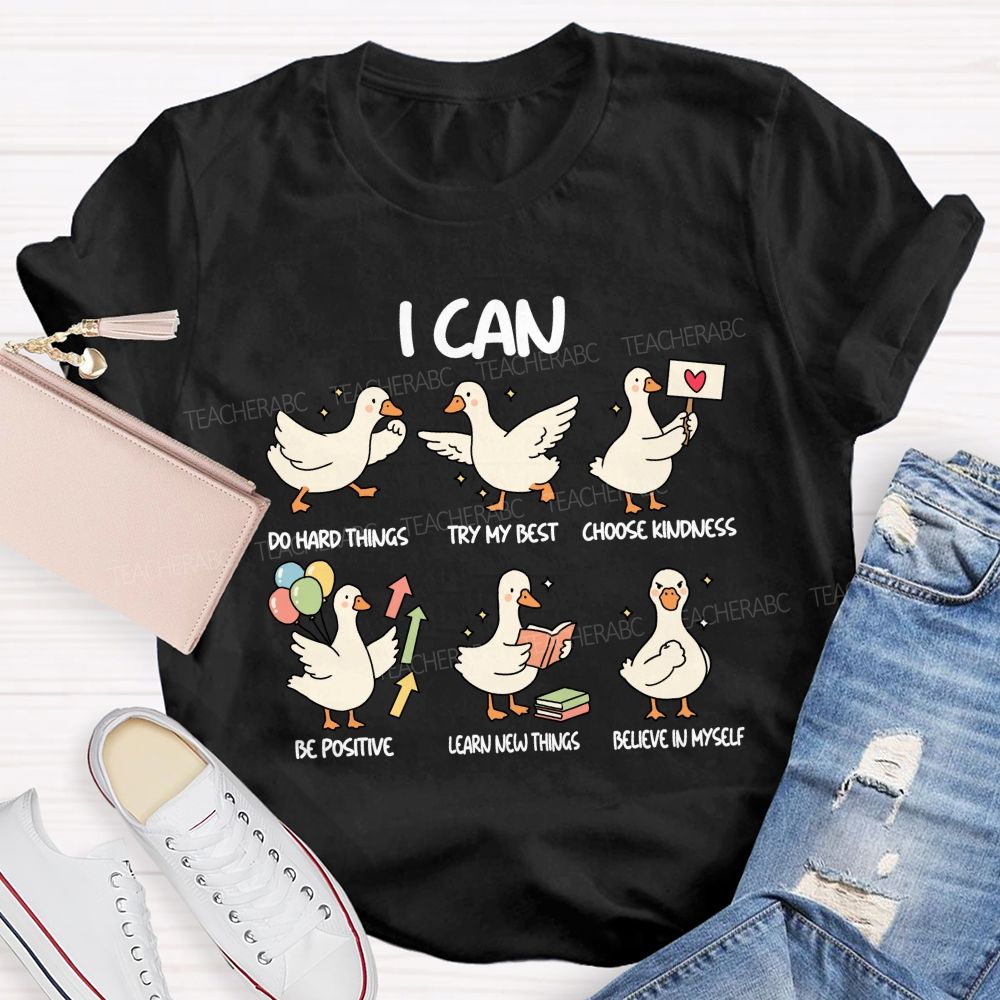 I Can Do Hard Things Try My Best Teacher T-Shirt