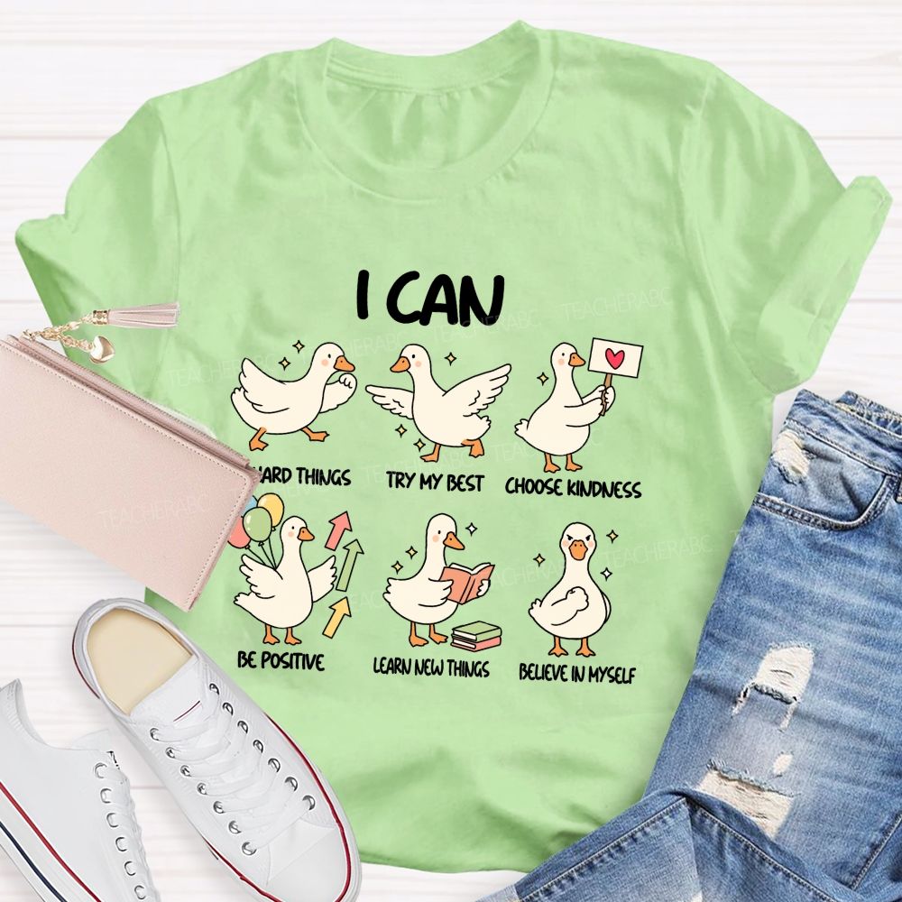 I Can Do Hard Things Try My Best Teacher T-Shirt