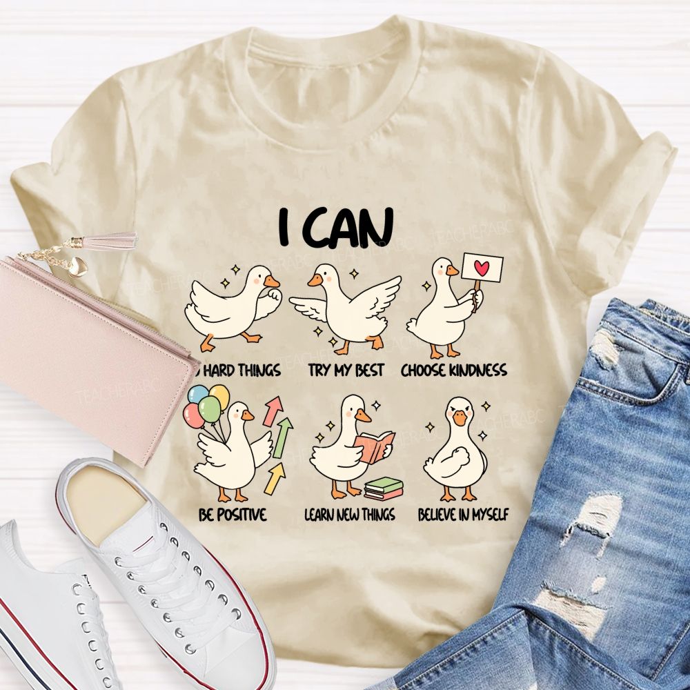 I Can Do Hard Things Try My Best Teacher T-Shirt