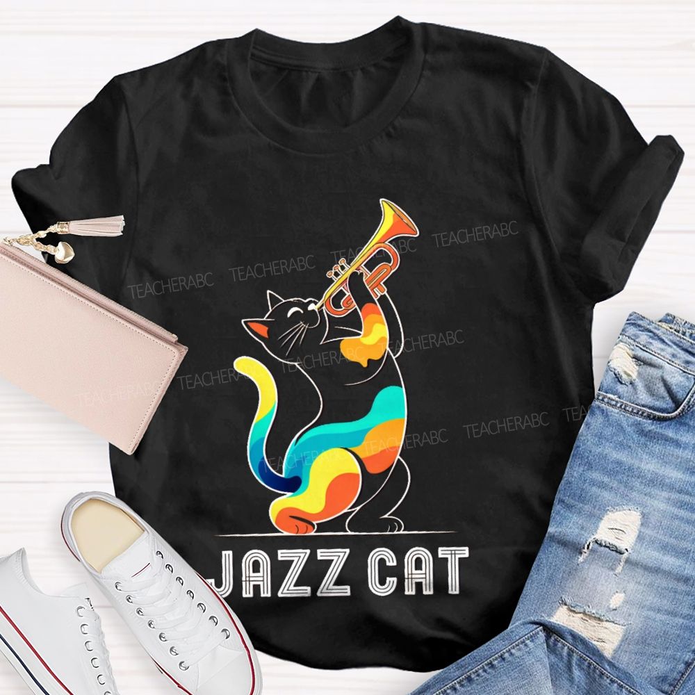 Jazz Cat Teacher T-shirt