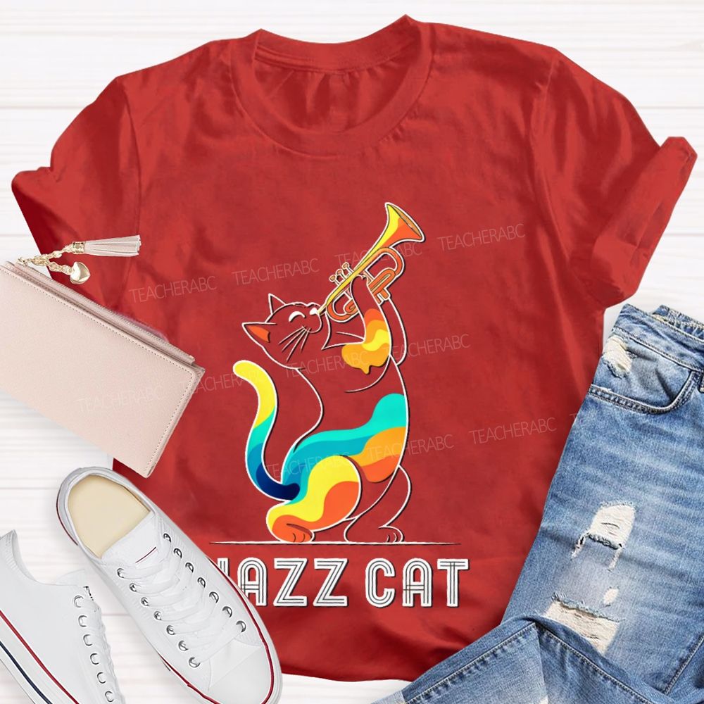 Jazz Cat Teacher T-shirt