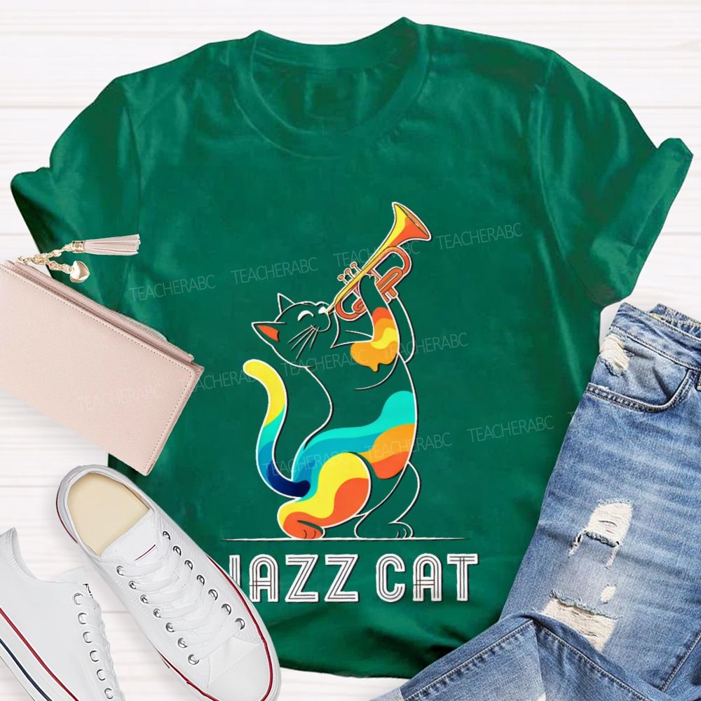 Jazz Cat Teacher T-shirt
