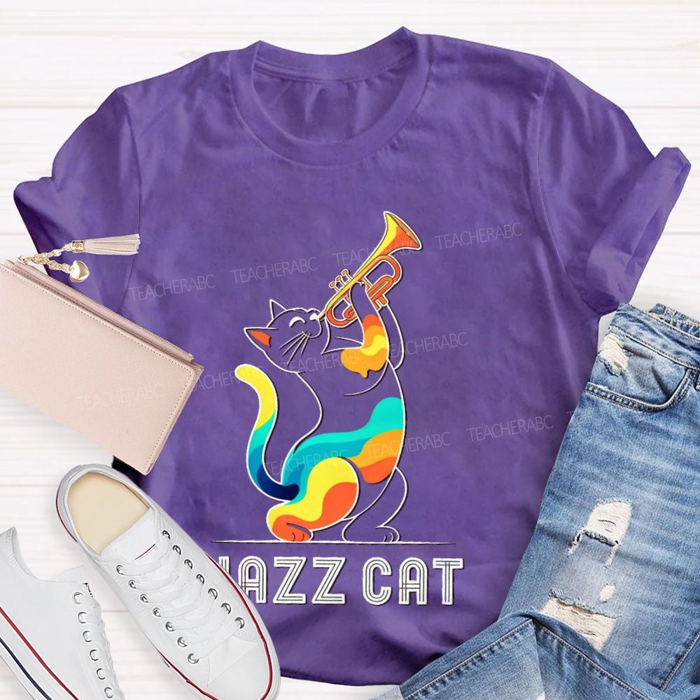 Jazz Cat Teacher T-shirt