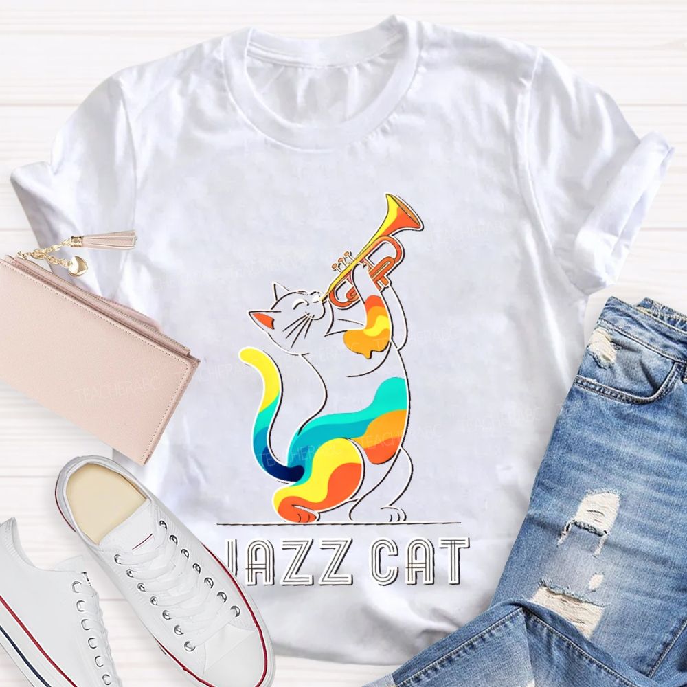 Jazz Cat Teacher T-shirt