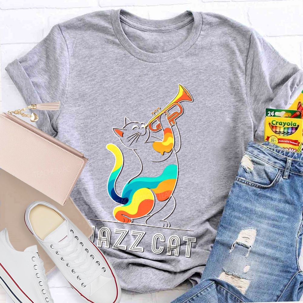 Jazz Cat Teacher T-shirt