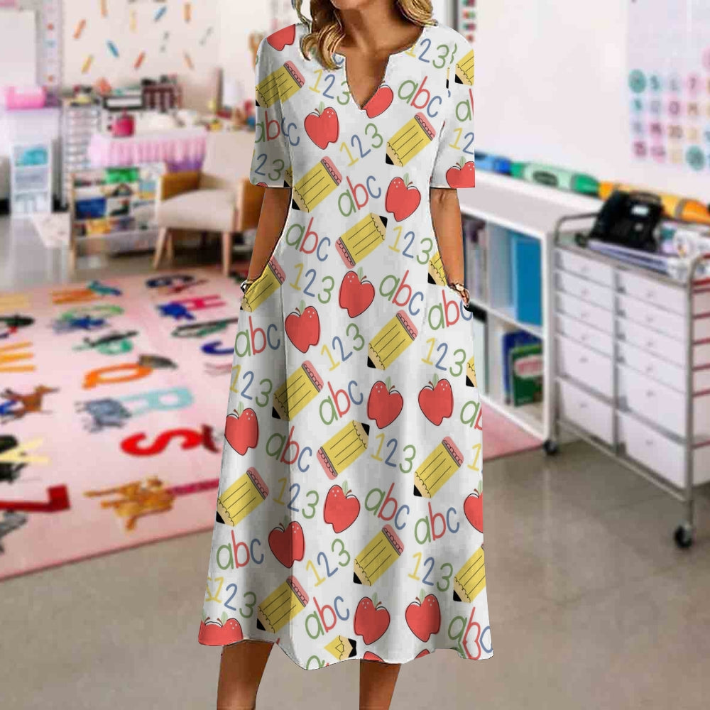 Bright Alphabet Summer Dress