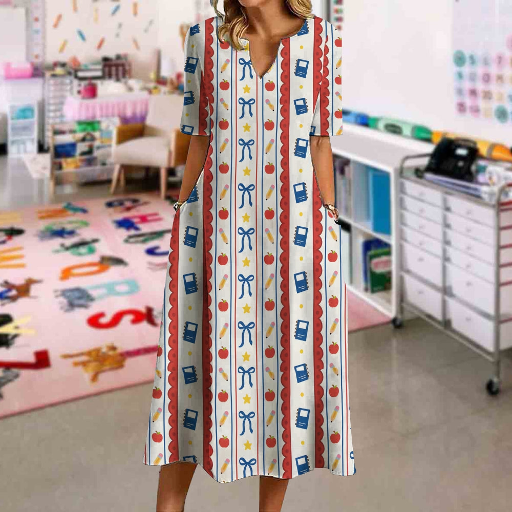 Learning & Laughter Crayon Bow Dress