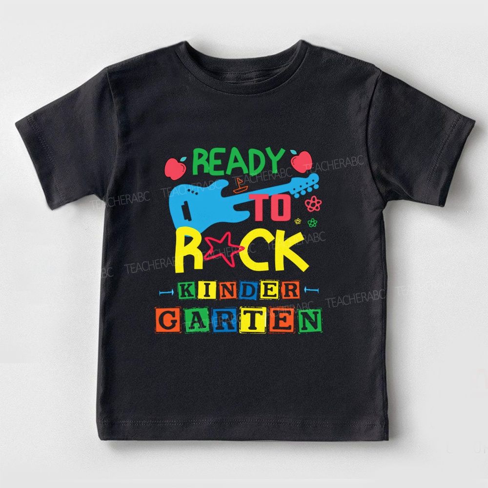 Personalized Grade Ready To Rock Kindergarten Toddler T-shirts