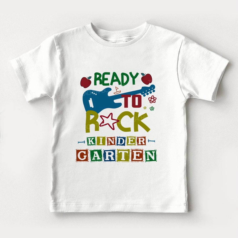Personalized Grade Ready To Rock Kindergarten Toddler T-shirts
