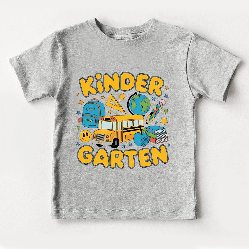 Personalized Grade Yellow School Bus School Supply Toddler T-shirts