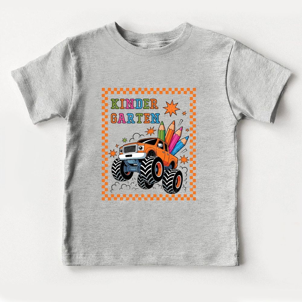 Personalized Grade Kindergarten Monster Truck Color Pencil Toddler T-shirts