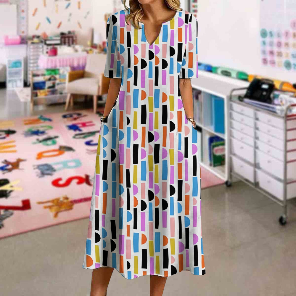 Colorful Geometric Shapes Dress