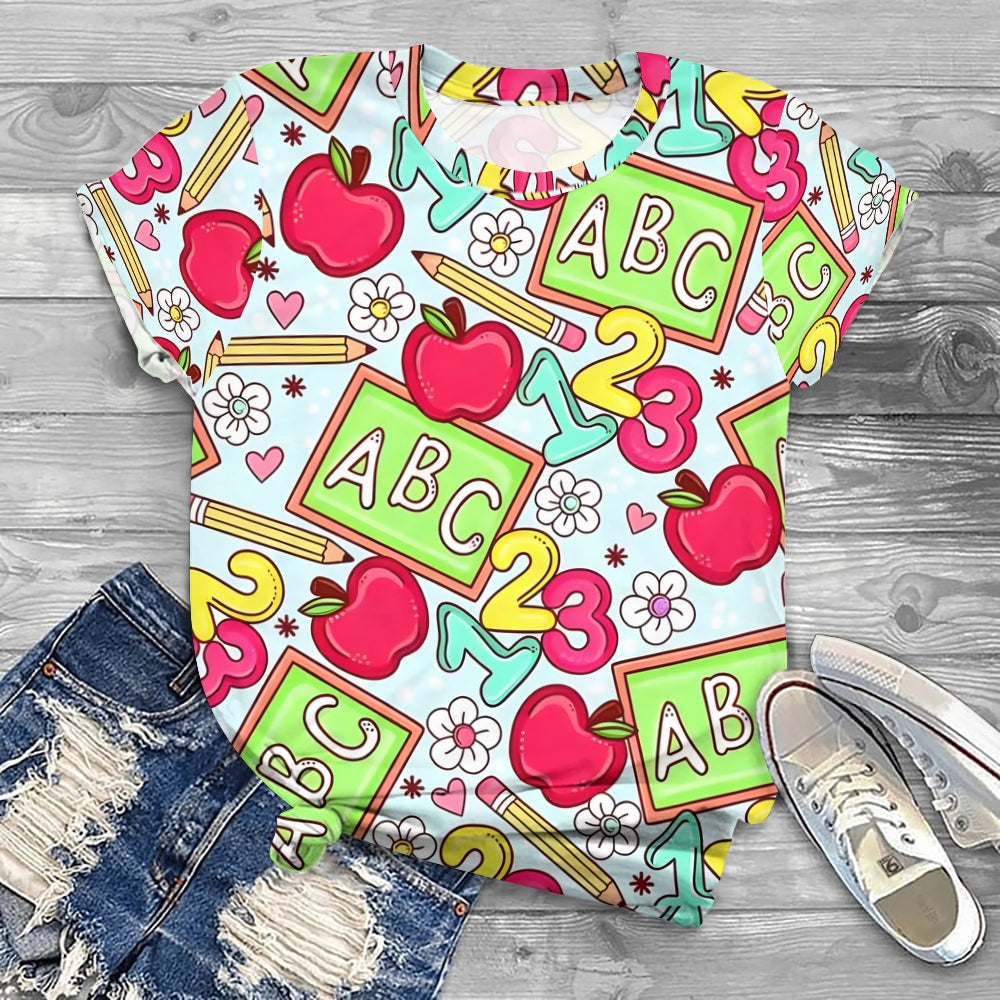 ABC Back To School Printed T-shirt