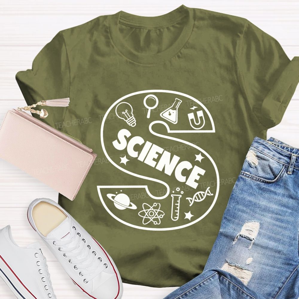 Big S Science Teacher Life Vibes Science Teacher T-shirt