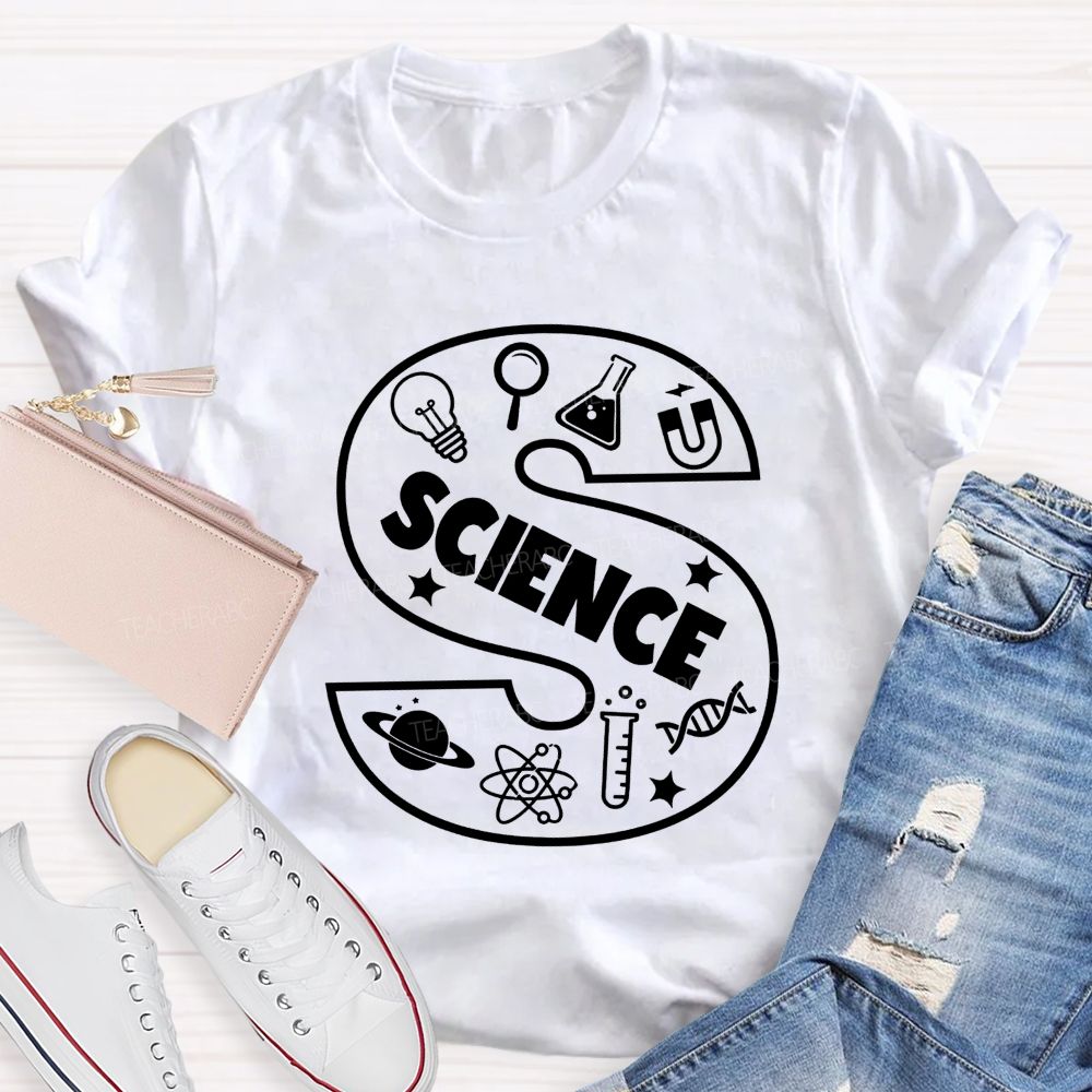 Big S Science Teacher Life Vibes Science Teacher T-shirt