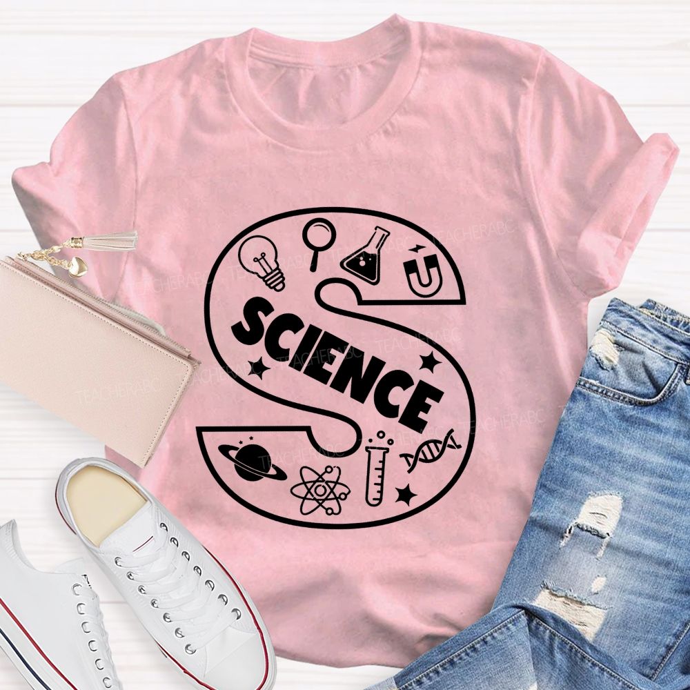 Big S Science Teacher Life Vibes Science Teacher T-shirt