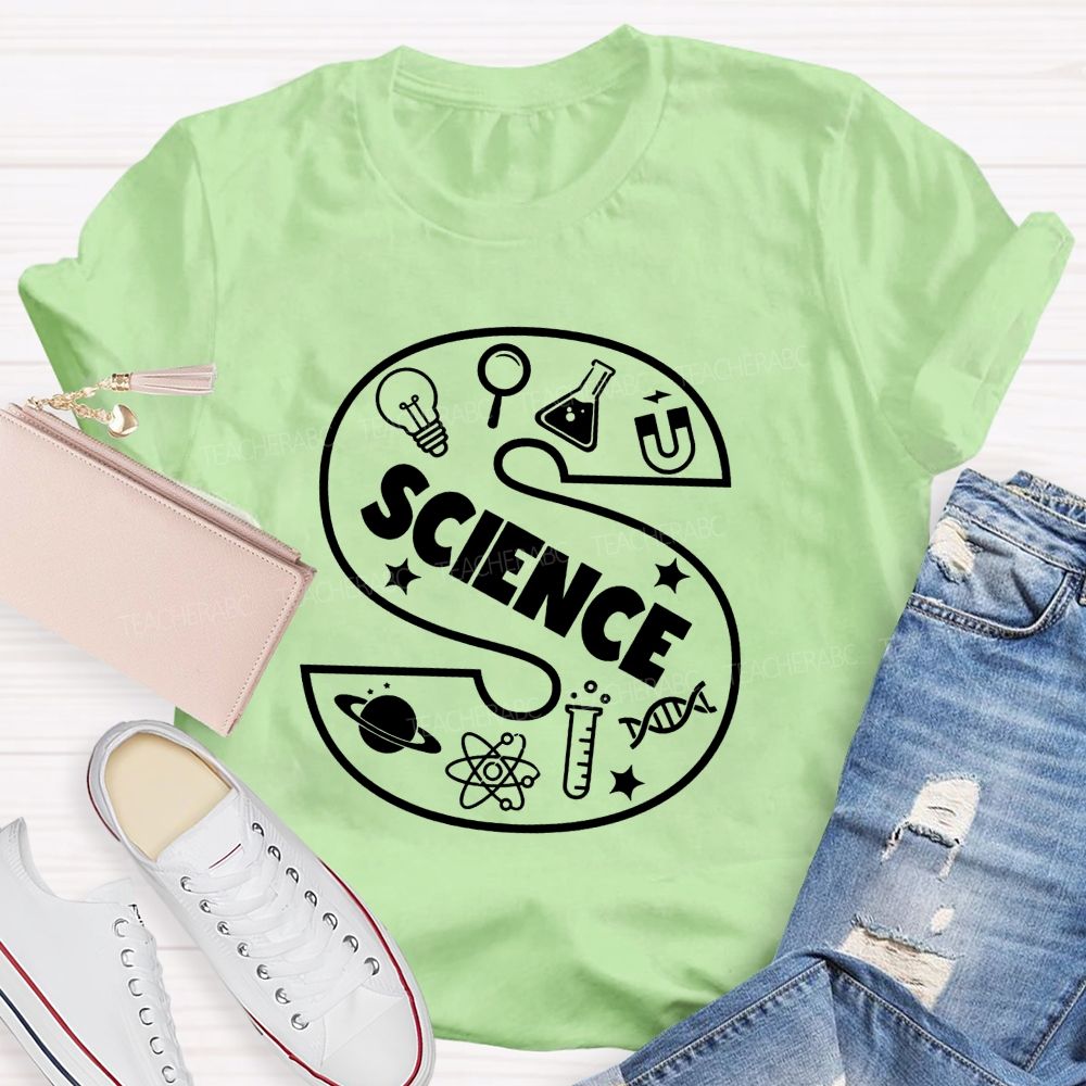 Big S Science Teacher Life Vibes Science Teacher T-shirt