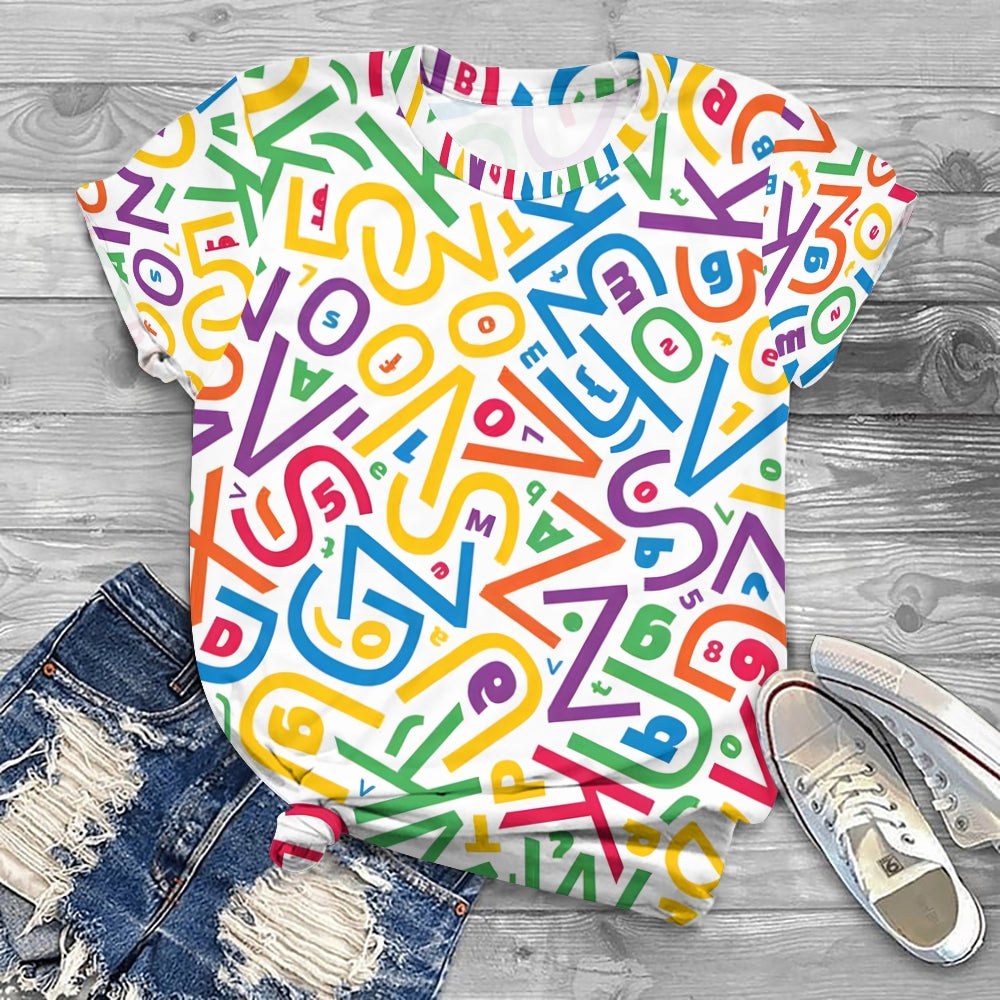bstract Shapes Everyday Printed T-shirt