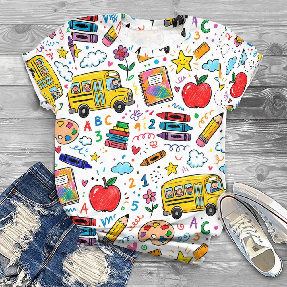 Teacher Vibes Back To School All-Over Printed T-shirt
