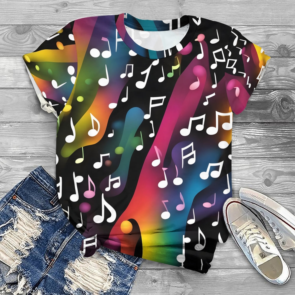 Rainbow Melody Printed T-shirt