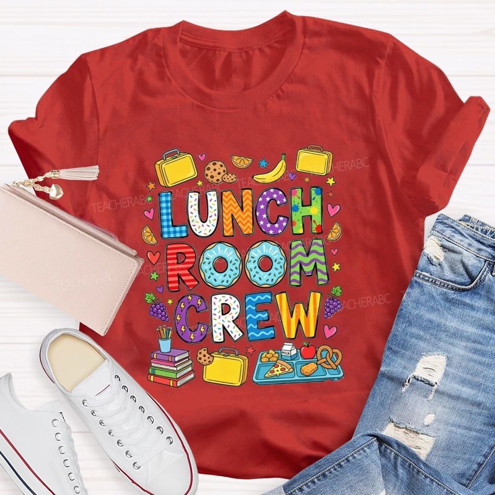 Lunch Room Crew Doodle Cafeteria Staff T-shirt