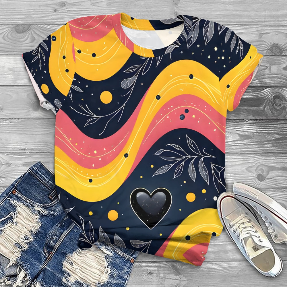 Starting From The Heart Printed T-shirt